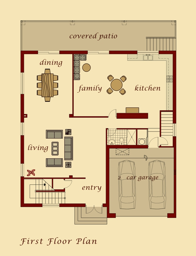 Moush Model - First Floor Plan